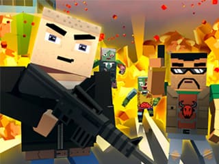 Blocky Zombie And Vehicle Shooting