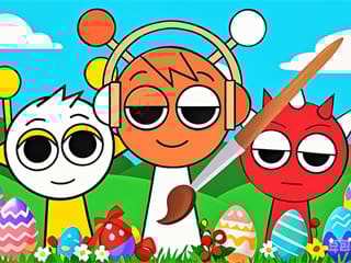 Coloring Book: Sprunki Incredibox Easter