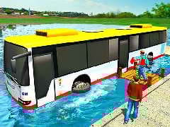 Floating Water Bus Racing Game 3D