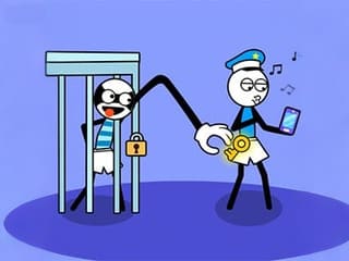 Thief Stick Puzzle: Man Escape